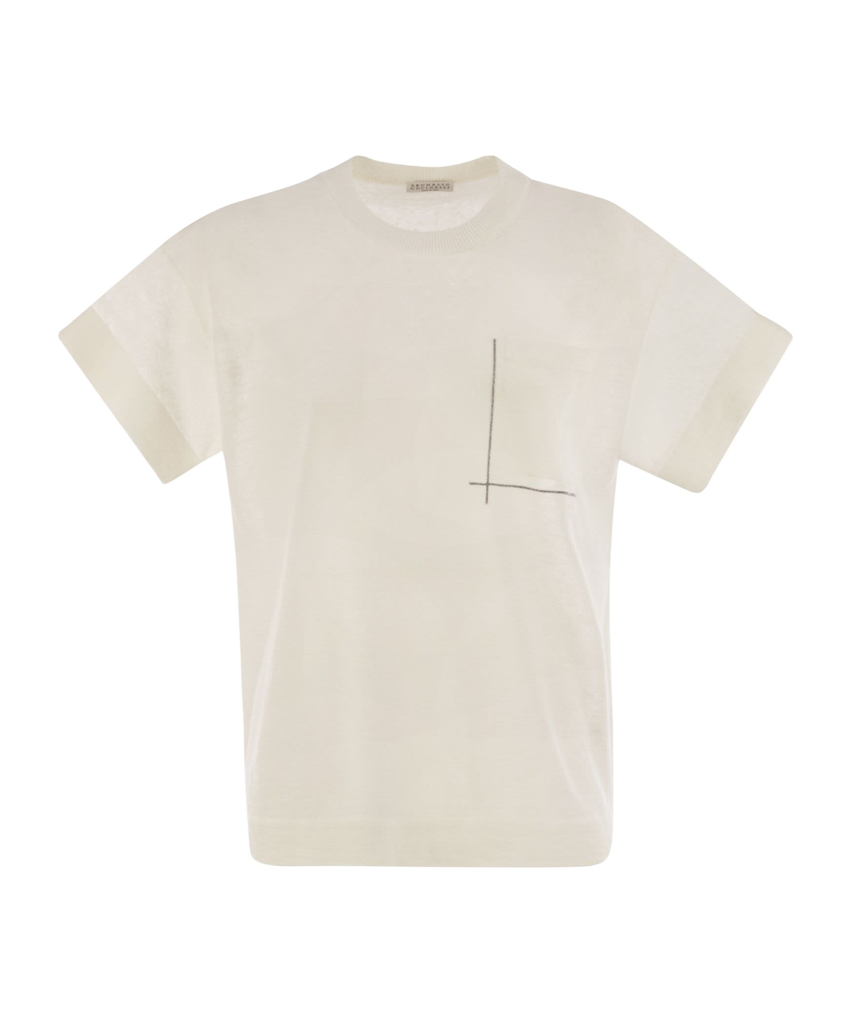Brunello Cucinelli Pocket Detail T-shirt In White