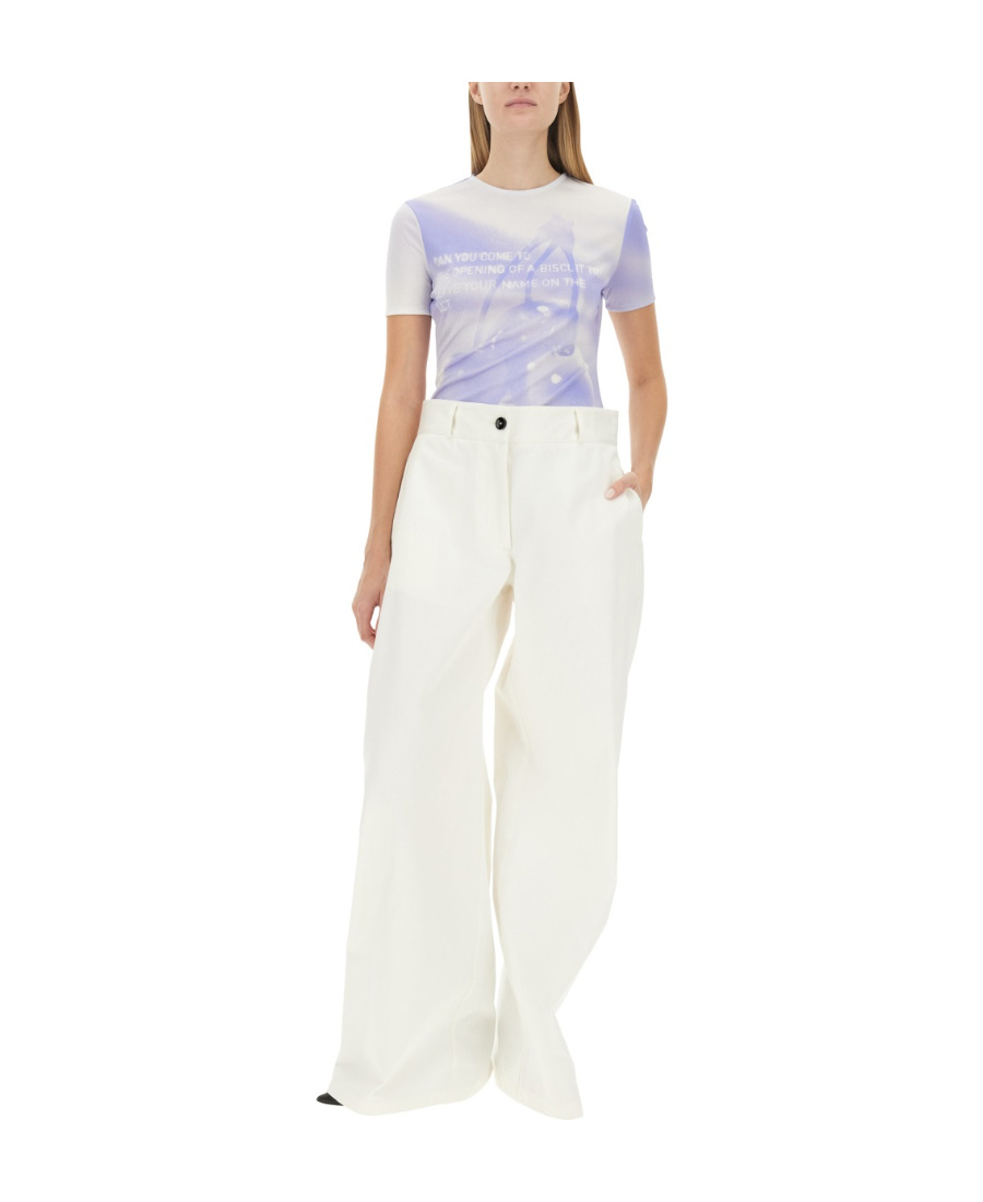 Jil Sander Women T-shirt With Logo In White