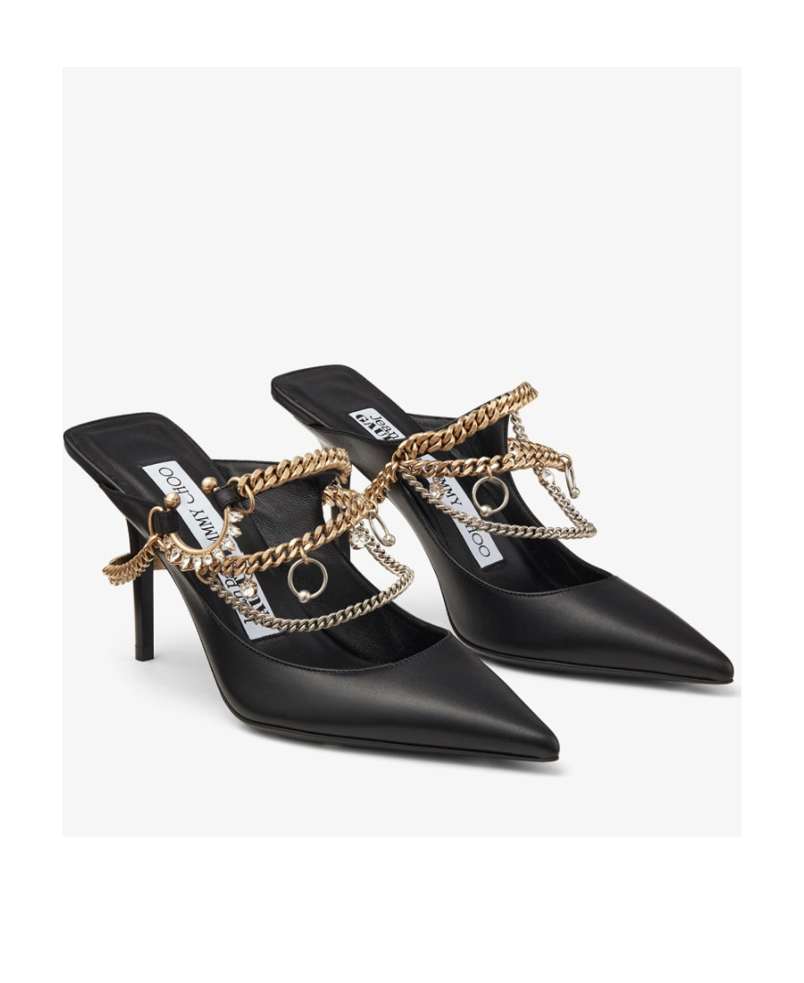 Jimmy Choo X Jean Paul Gaultier Bing Pointed Hallow Heels In Black