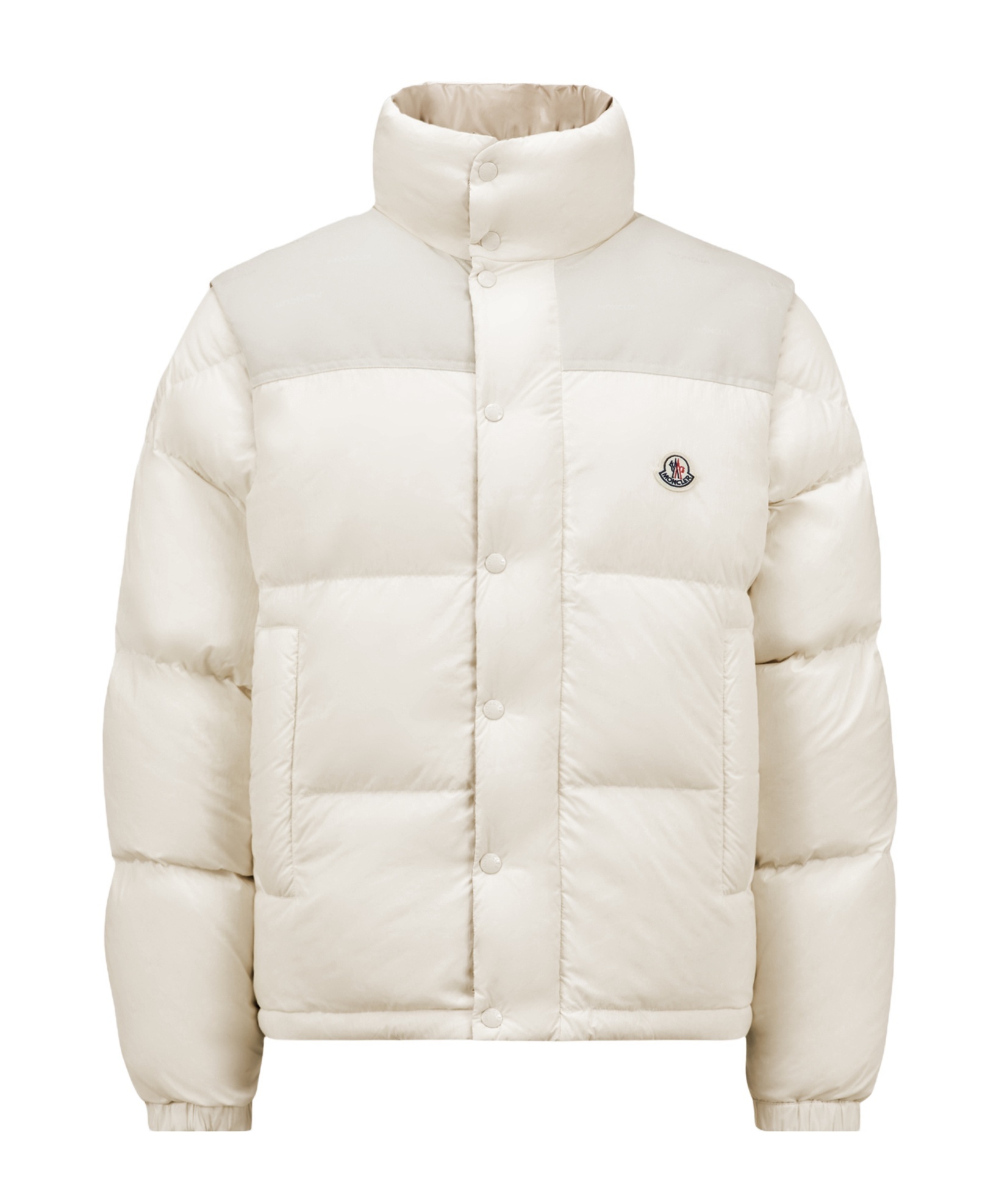 Moncler Double-sided Short Down Jacket In White