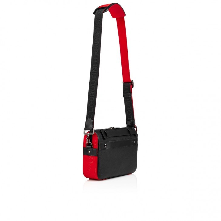 Christian Louboutin Ruisbuddy Leather Messenger Bag In Black