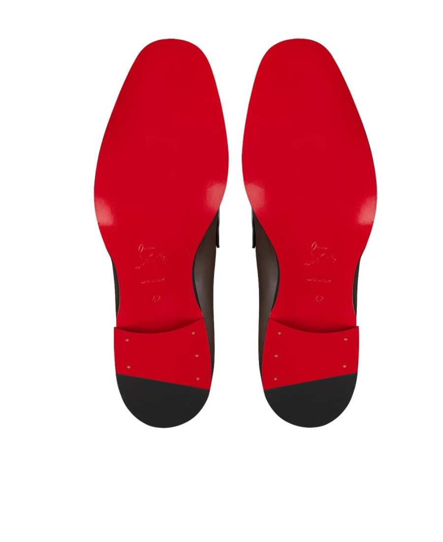 Christian Louboutin Chambelimoc Leather Loafers In Brown