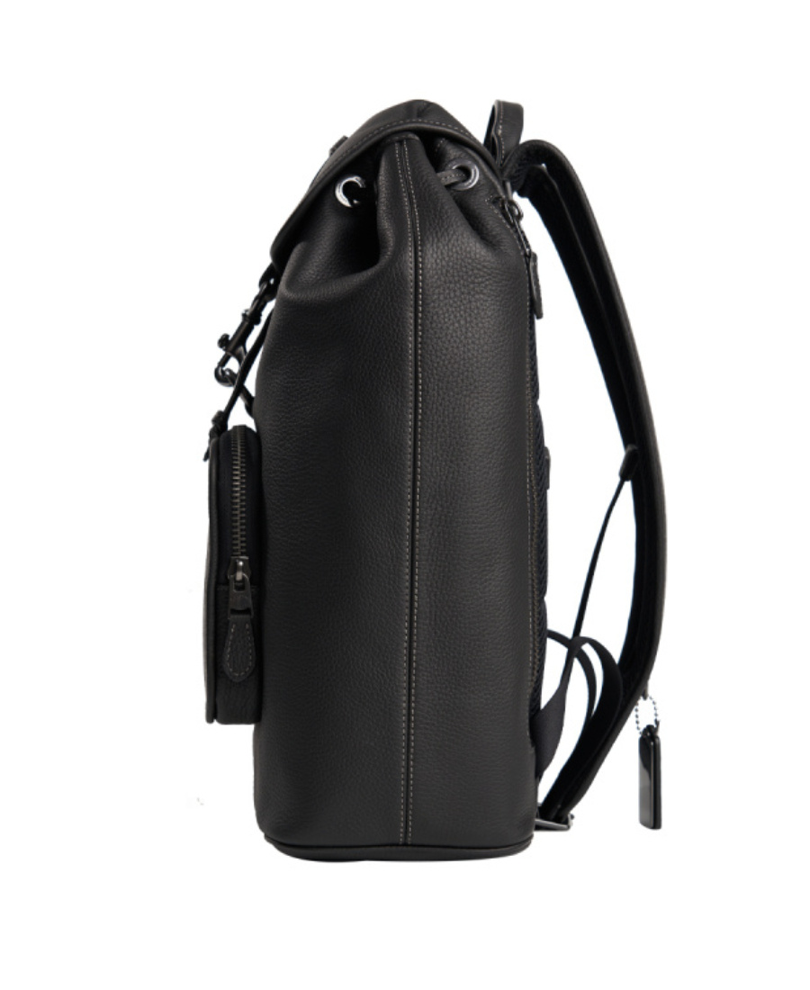Coach Logo Print Backpack In Black