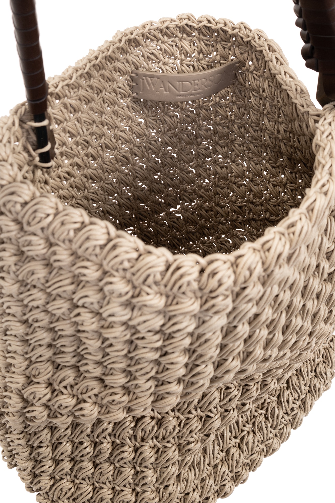 Jw Anderson Large Jwa Corner Bucket Bag In Nude