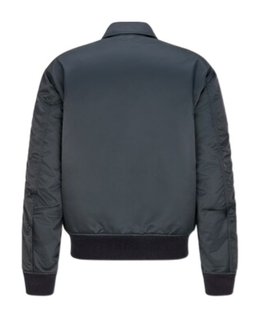 Dior Homme Buttoned Bomber Jacket In Blue