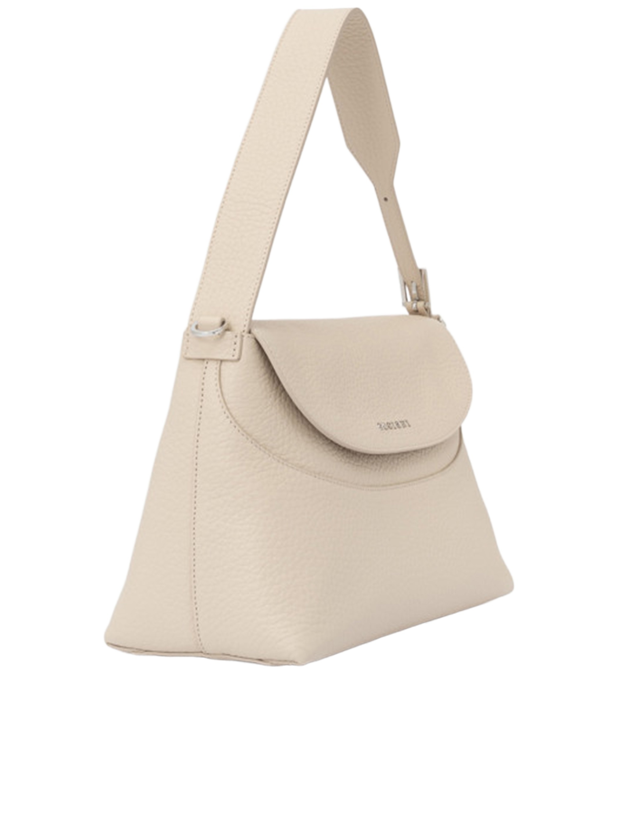 Orciani Logo-lettering Shoulder Bag In Nude