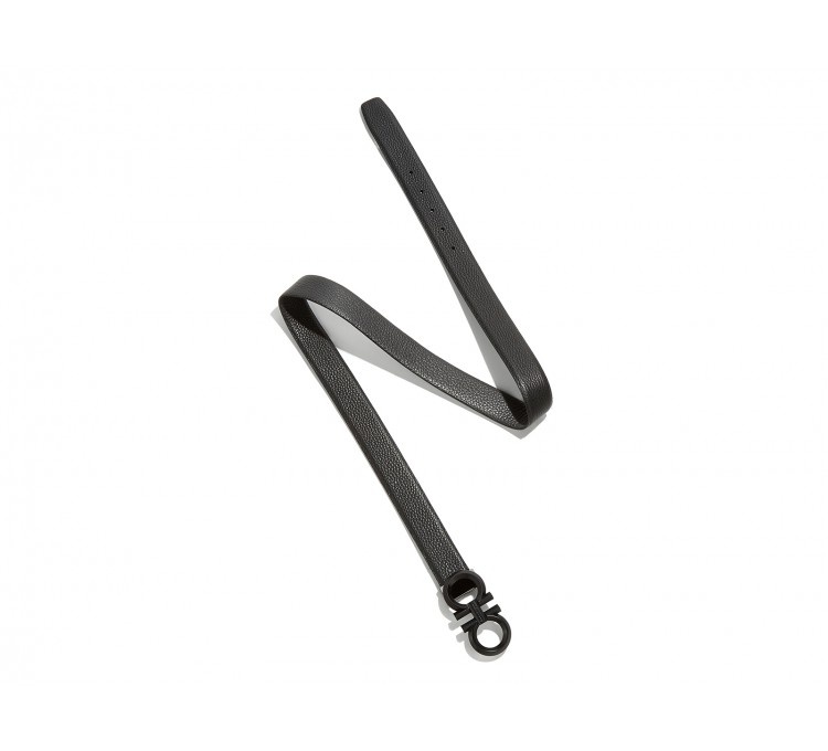 Ferragamo Double Gancio Buckle Belt In Black