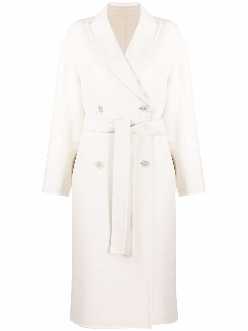 Brunello Cucinelli Double-breasted Cashmere Coat In Neutral