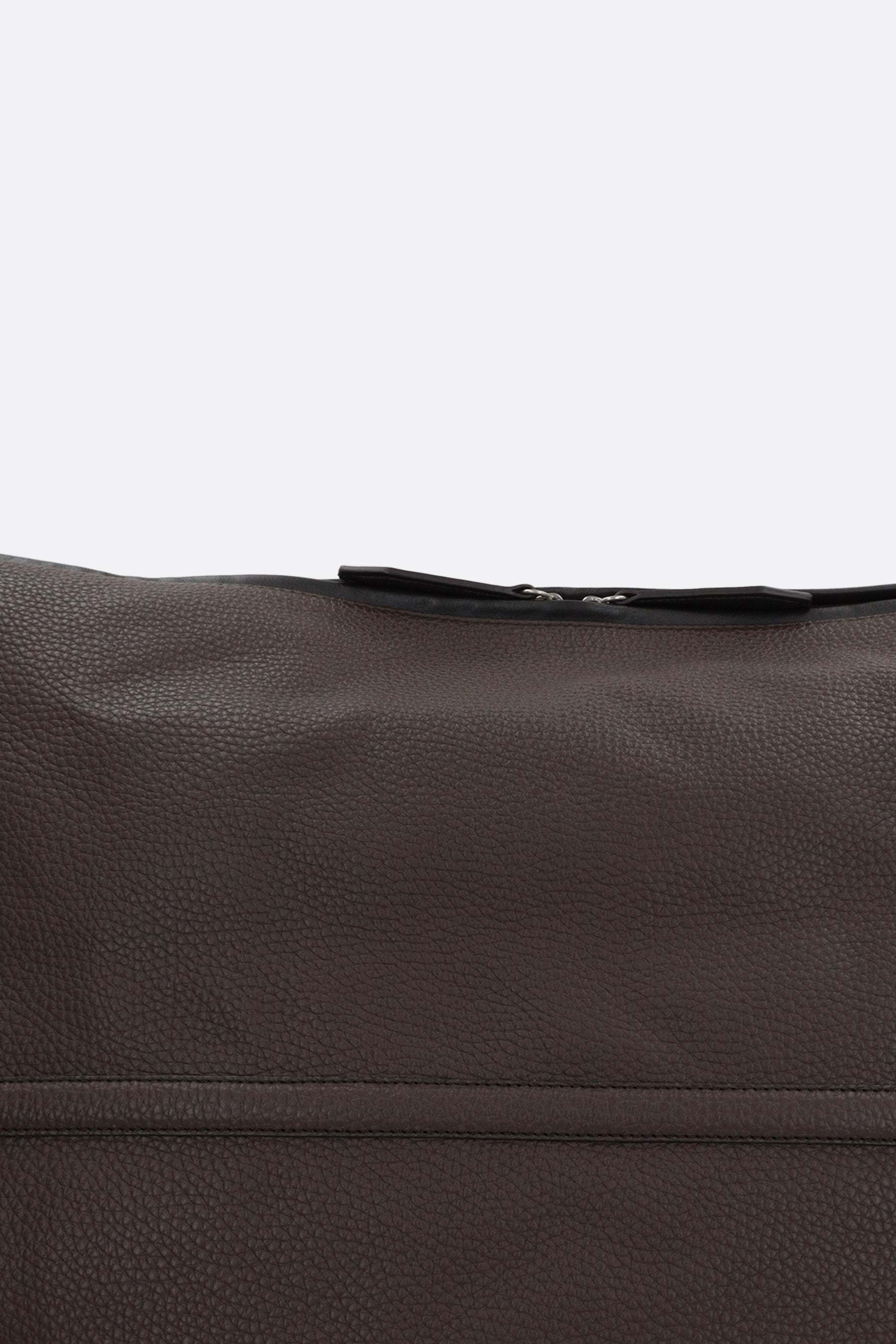 Dries Van Noten Holdall Shoulder Bag In Grainy Leather In Black