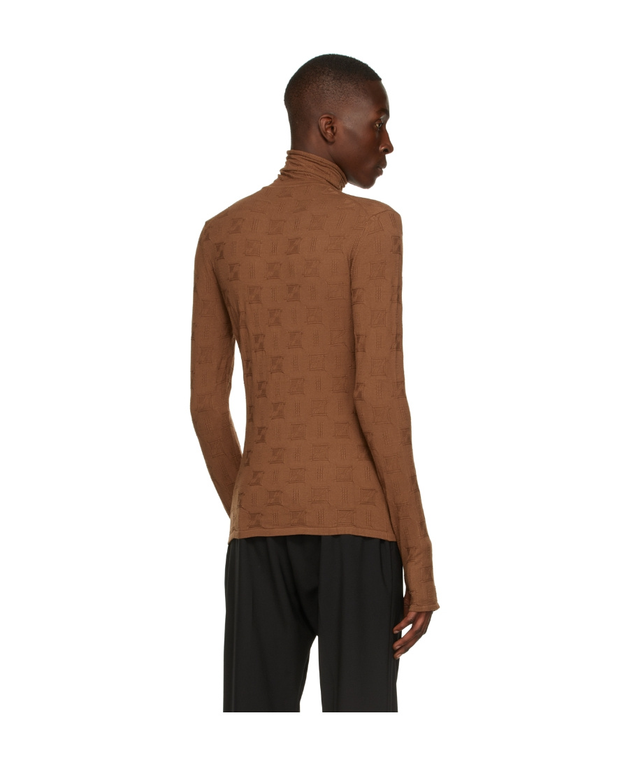 Shop We11 Done All Over Logo Pullover In Brown