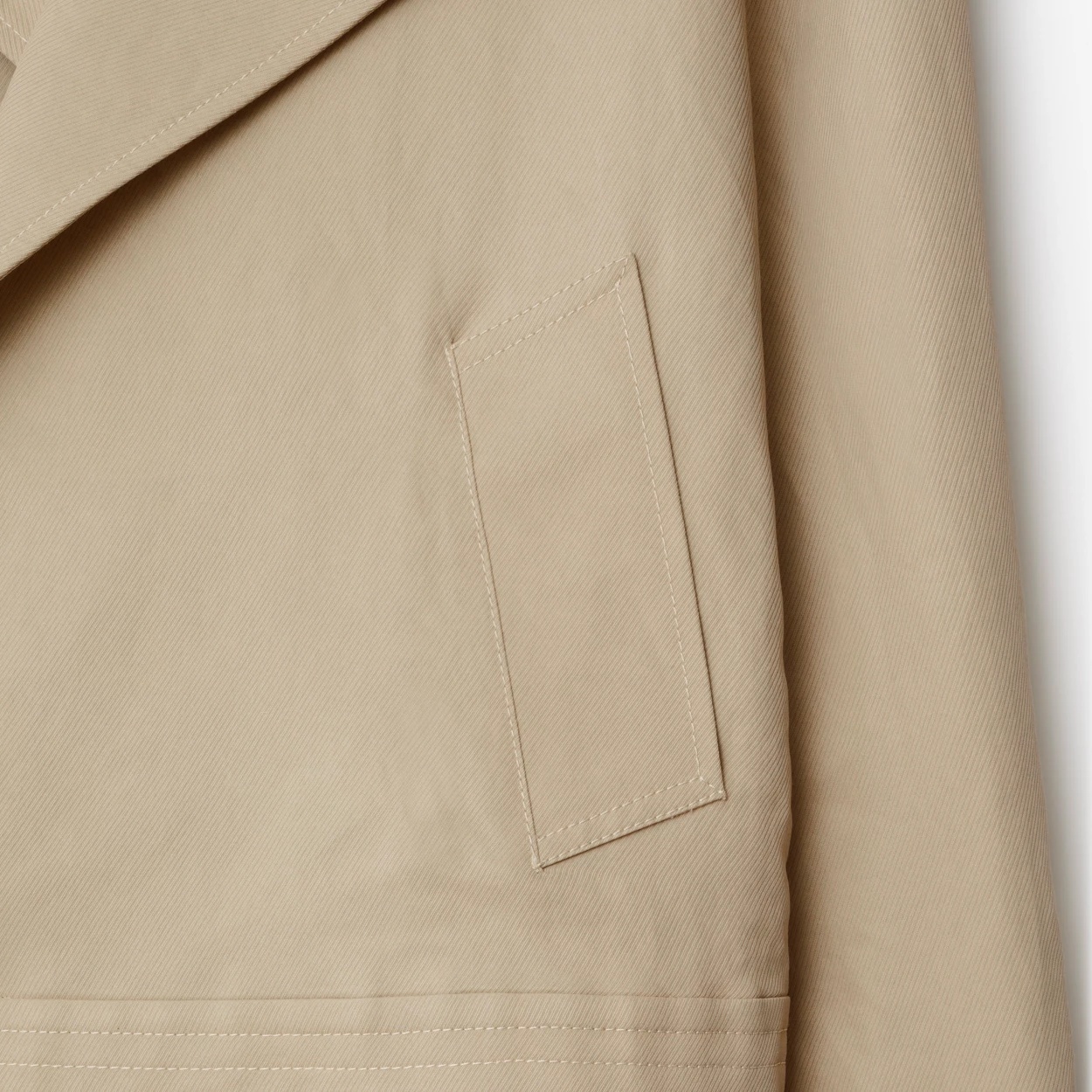 Burberry Canvas Trench Jacket In Nude