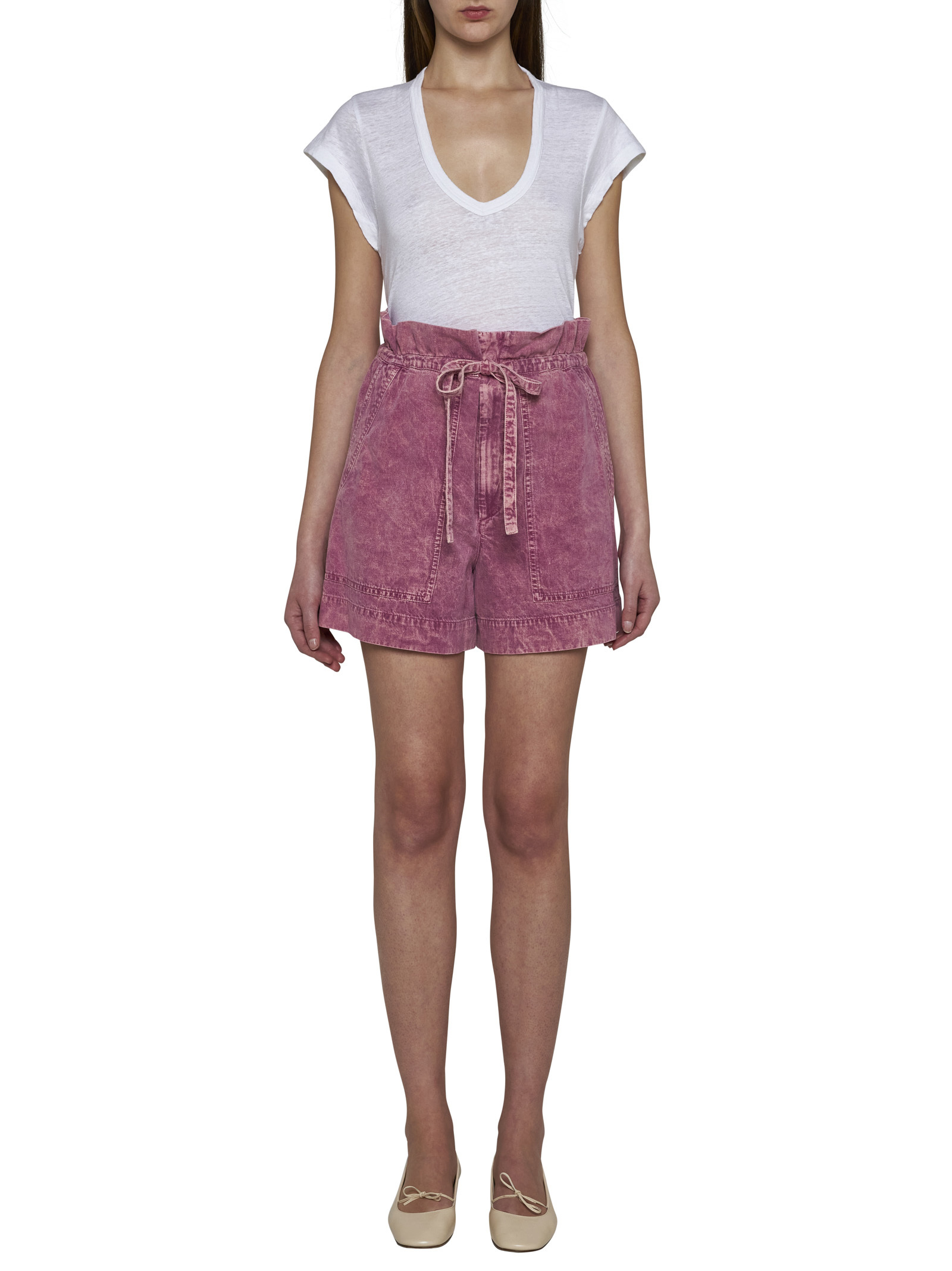 Isabel Marant Étoile Zankou Linen T-shirt In White