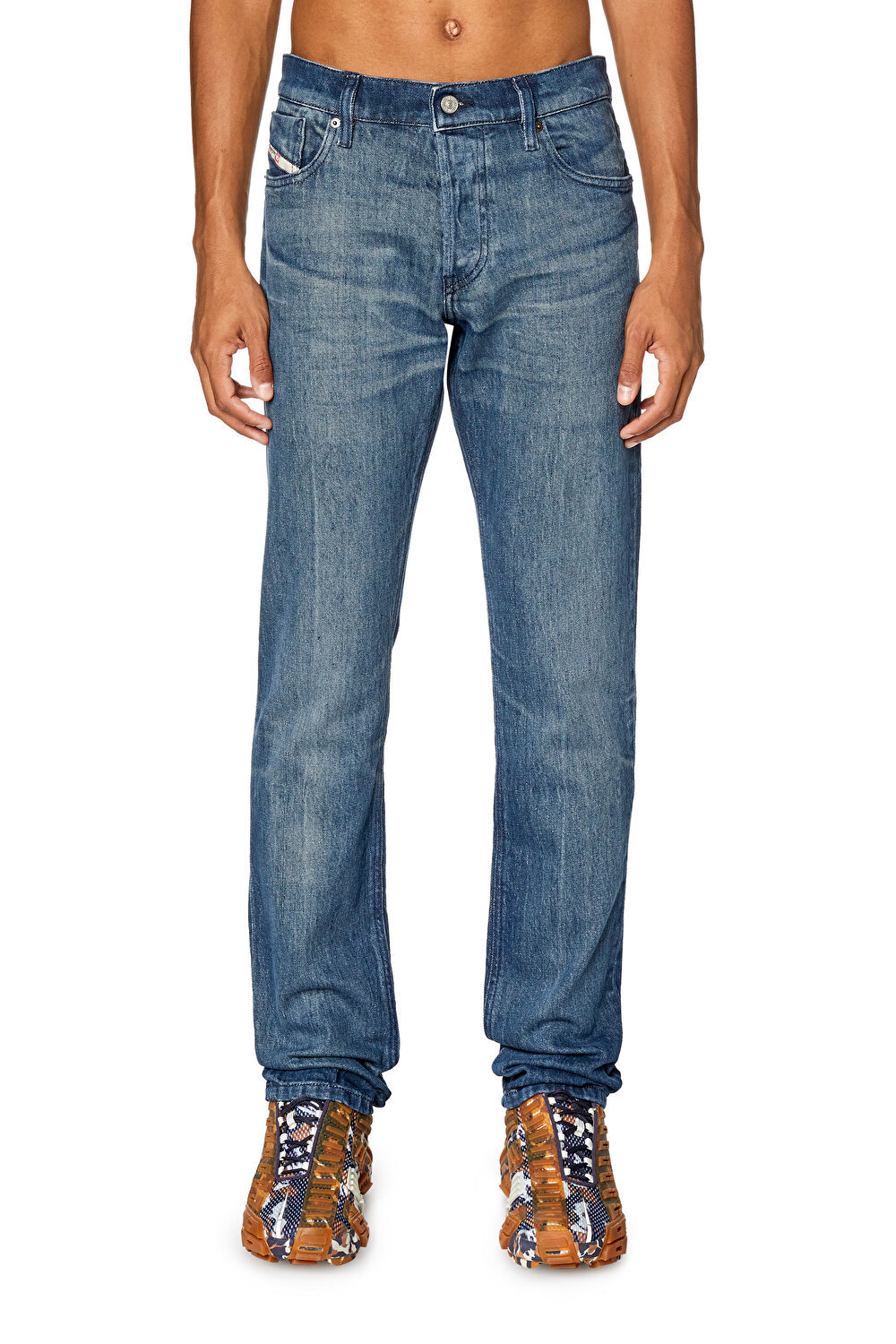 Diesel Straight Jeans Pants In Blue