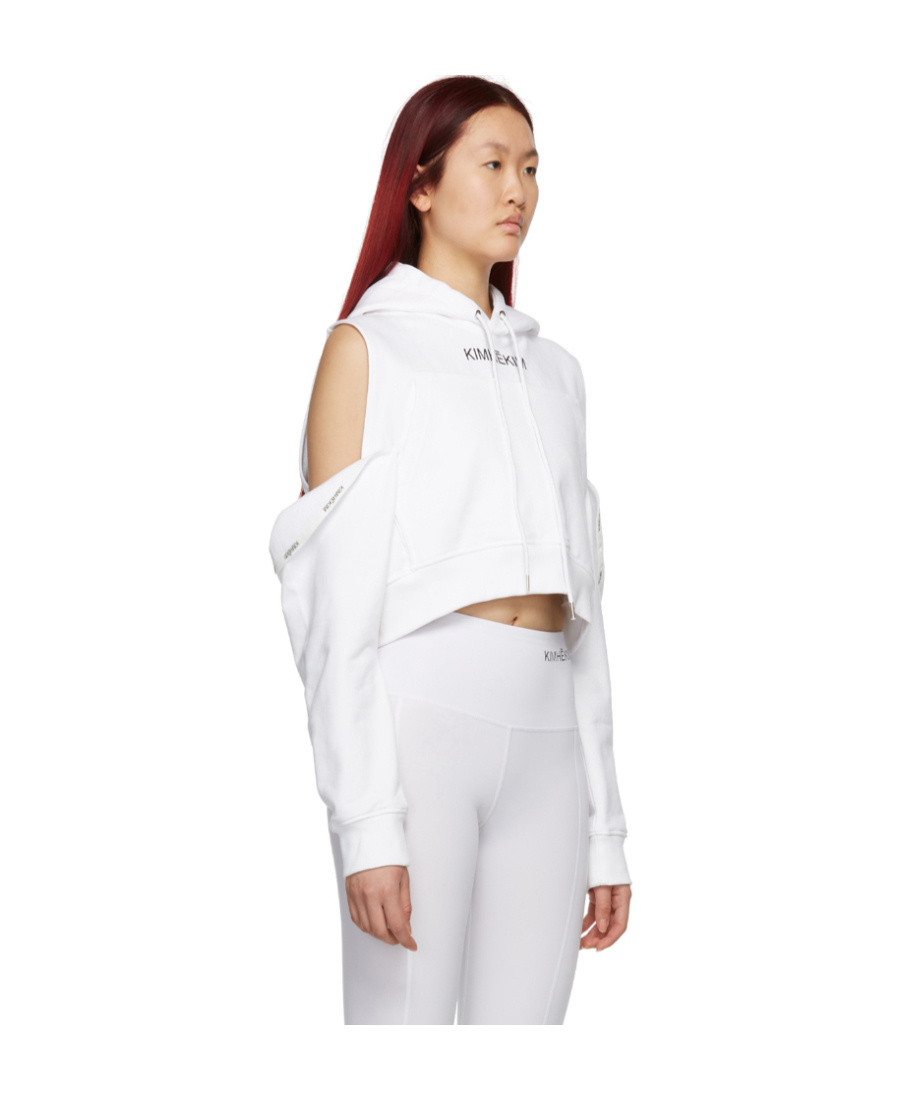 Kimhēkim Logo Hooded Sweater In White
