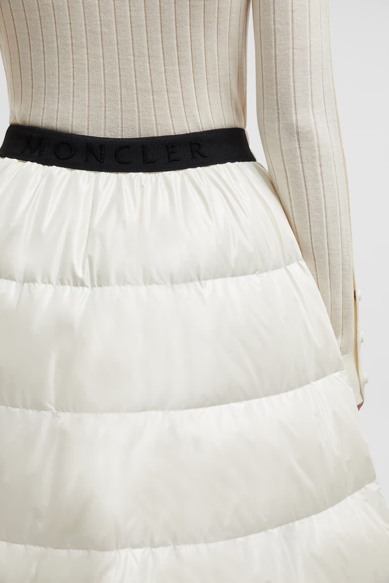 Moncler Padded Midi Skirt In White