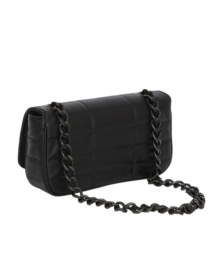 Celine Quilted Shoulder Bag In Black
