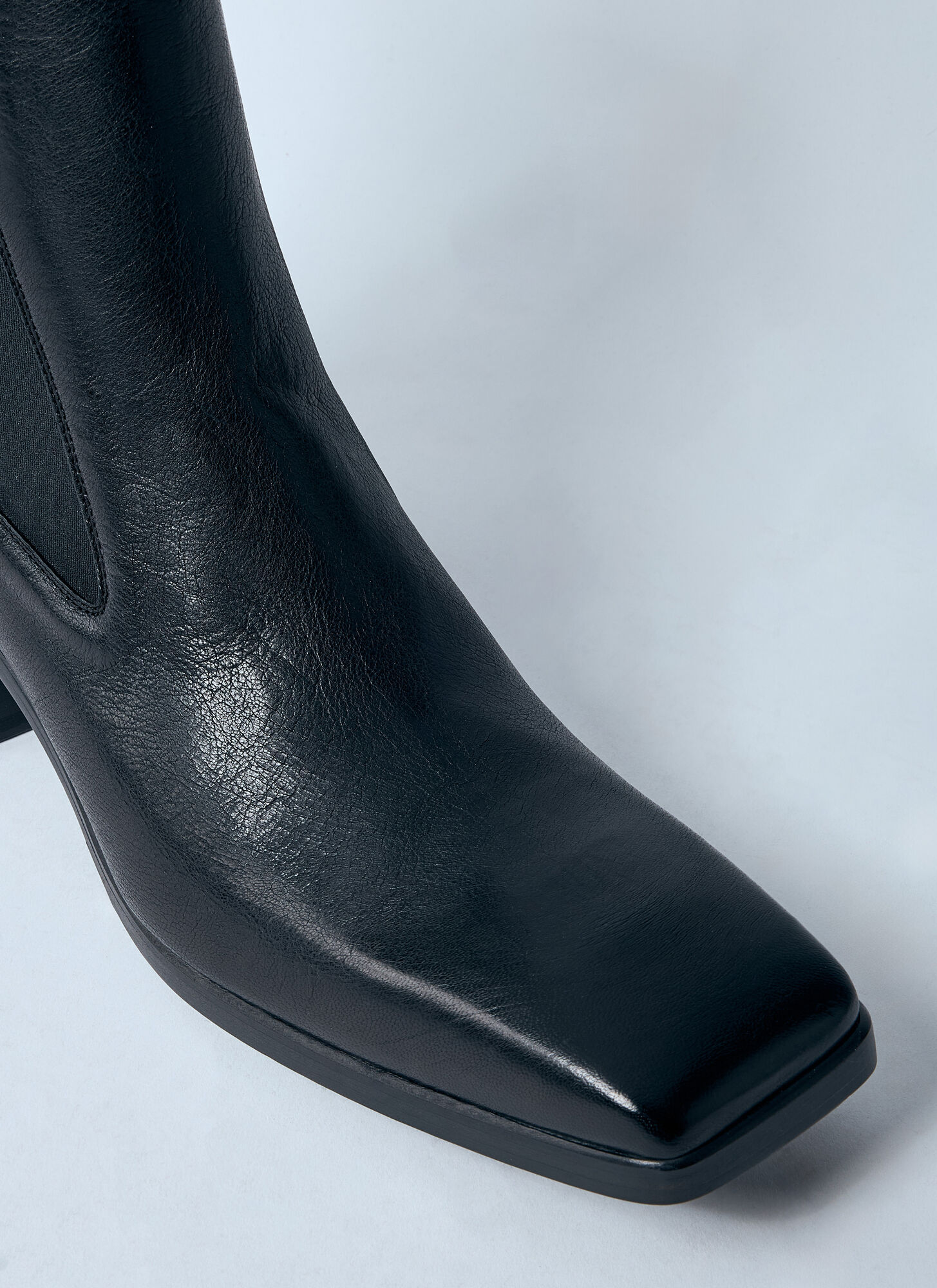Rick Owens Square Toe Boots In Black