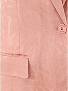 Twinset Leaf-print Single-breasted Waistcoat In Pink
