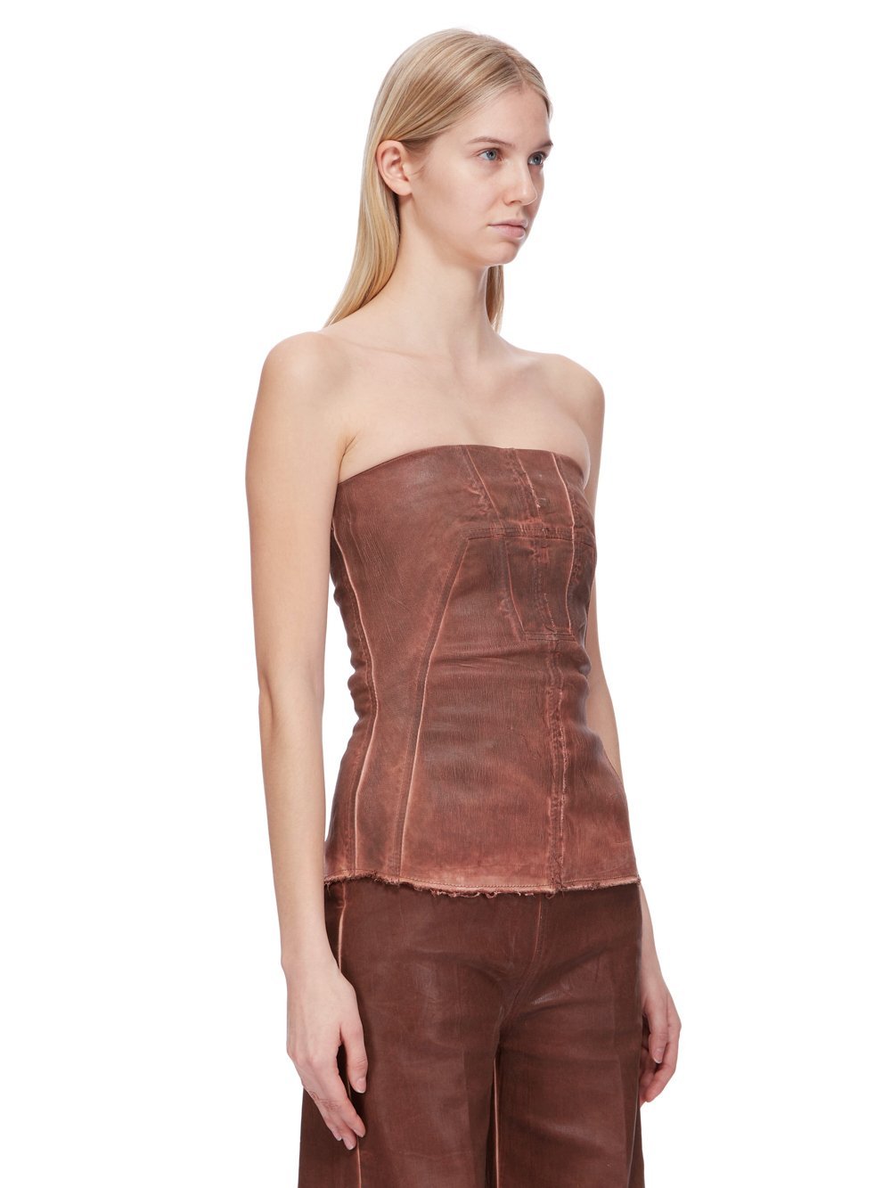 Rick Owens Drkshdw Stretch Denim Tights In Red