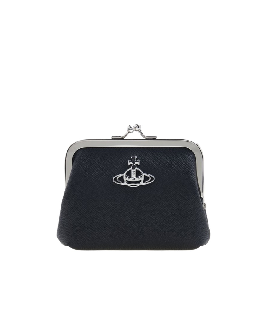 Vivienne Westwood Orb-plaque Butterfly-clasp Purse In Black