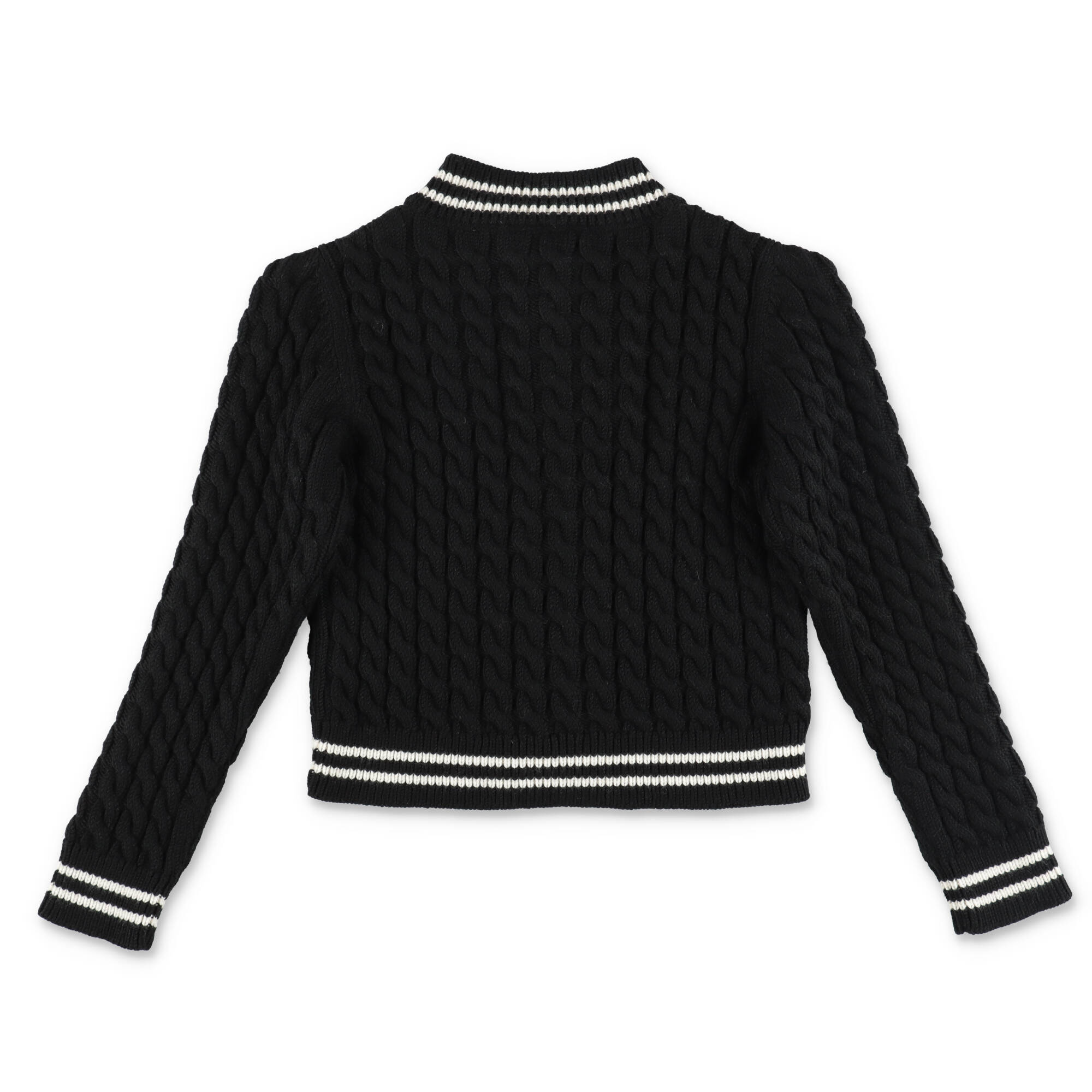 Balmain Kids Buttoned Long-sleeved Cardigan In Black