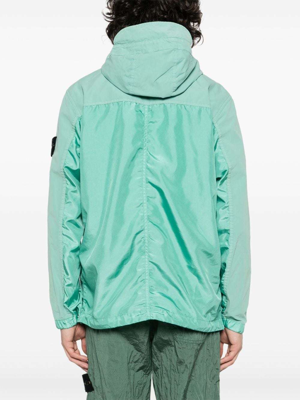 Stone Island Lightweight Hooded Jacket In Green