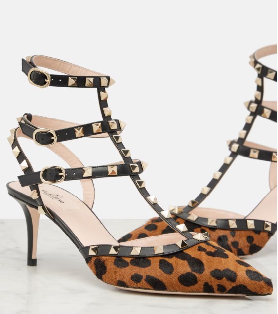 Valentino Rockstud High-heeled Sandals In Multi