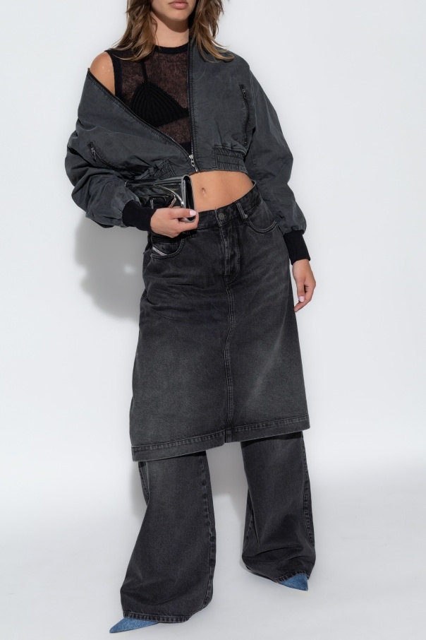 Diesel Black G-rail-p1 Bomber Jacket In Black