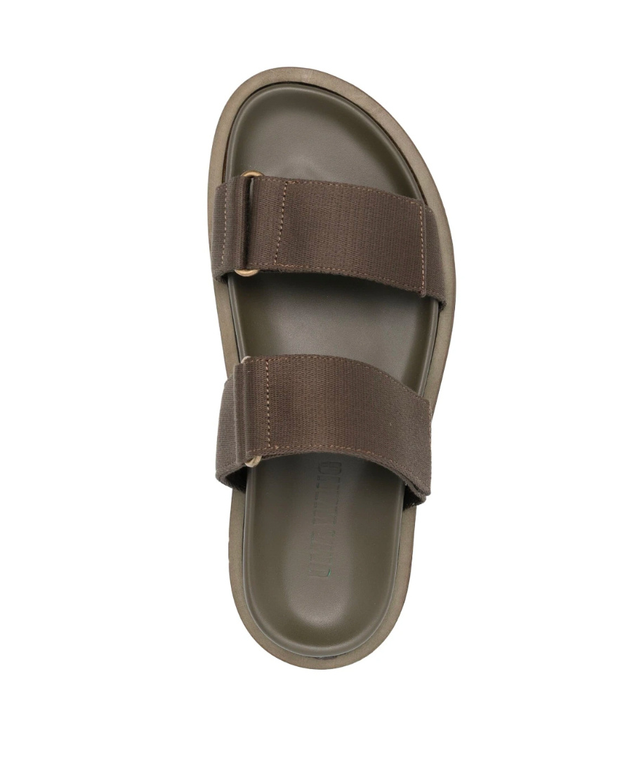 Shop Uma Wang Touch-strap Slip-on Sandals In Brown