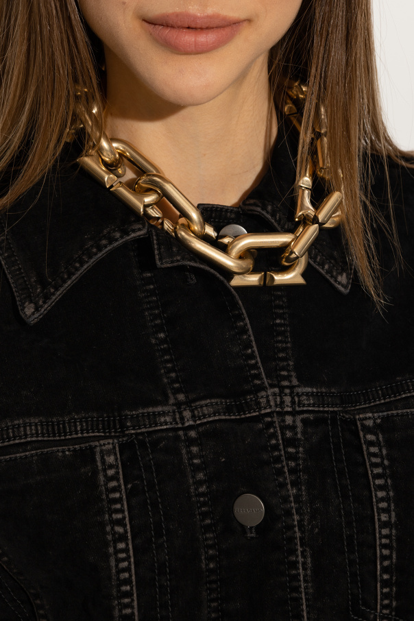 Shop Ferragamo Chunky Necklace In Yellow