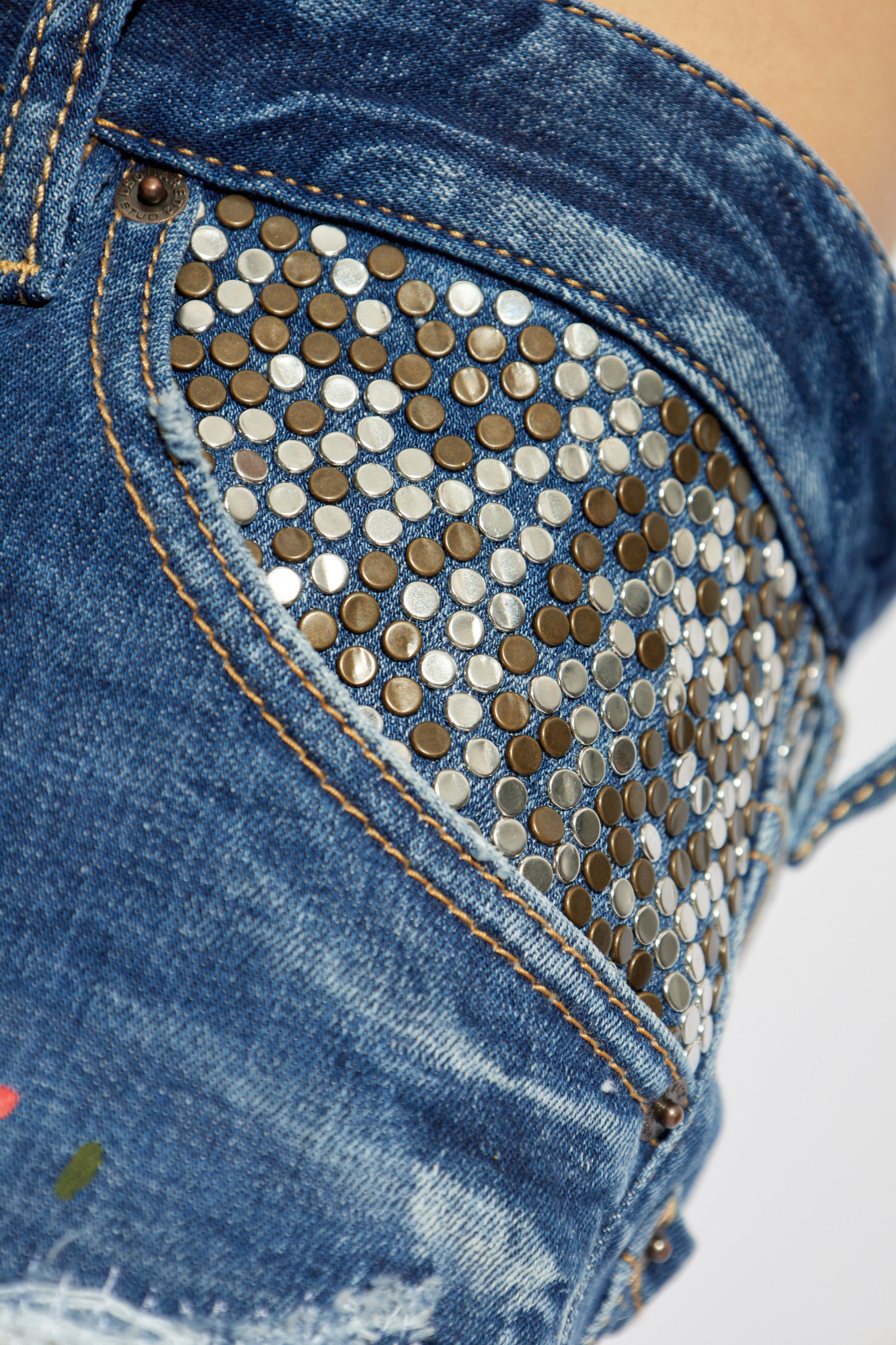 Dsquared2 Distressed Straight Jeans In Blue