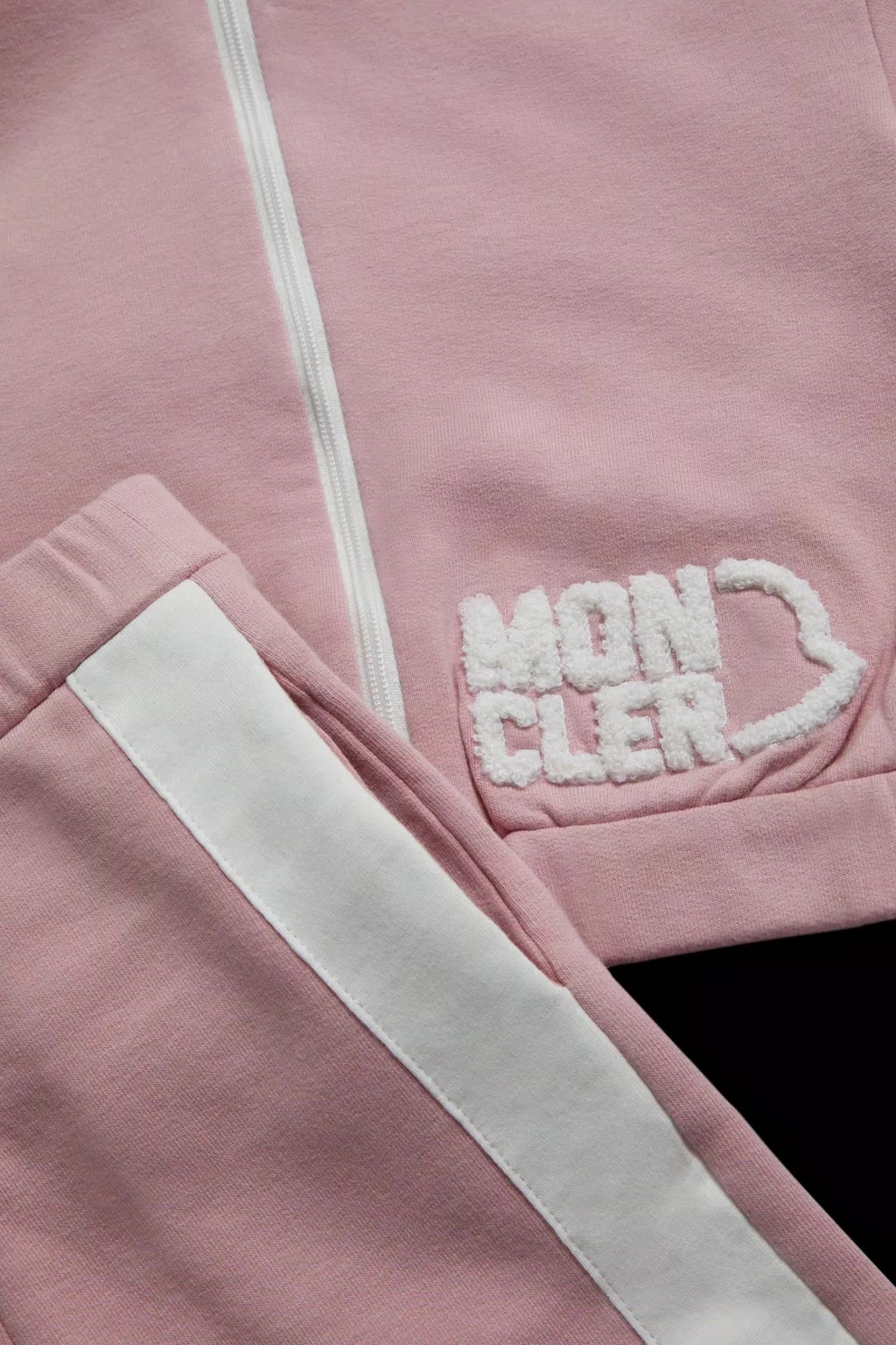 Moncler Logo-patch Stretch-cotton Tracksuit In Pink