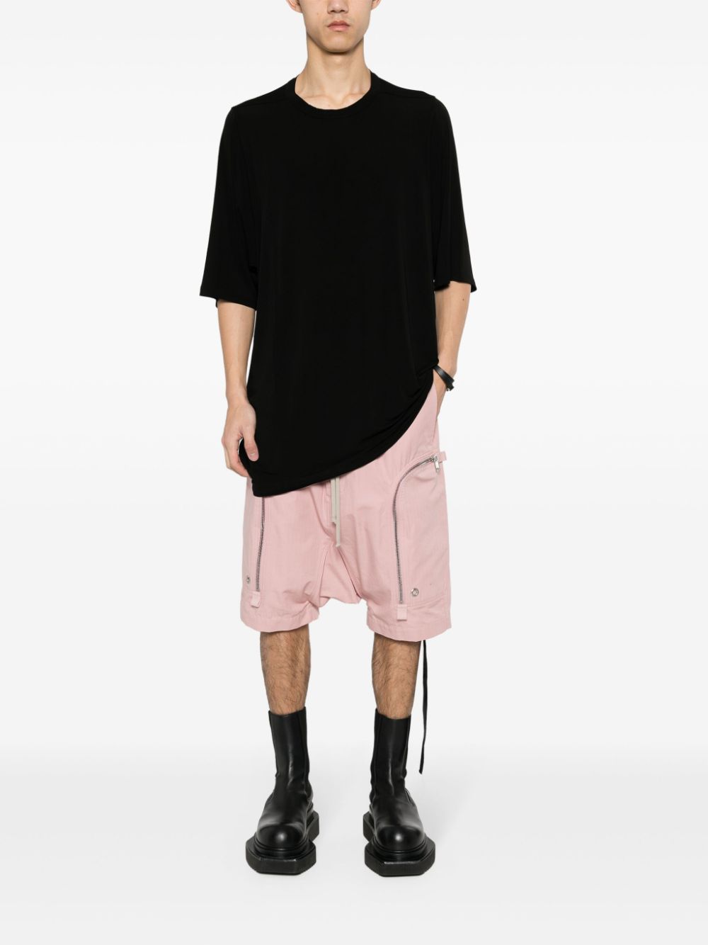 Rick Owens Relaxed Fit Oversized T-shirt With Classic Crew Neckline In Black