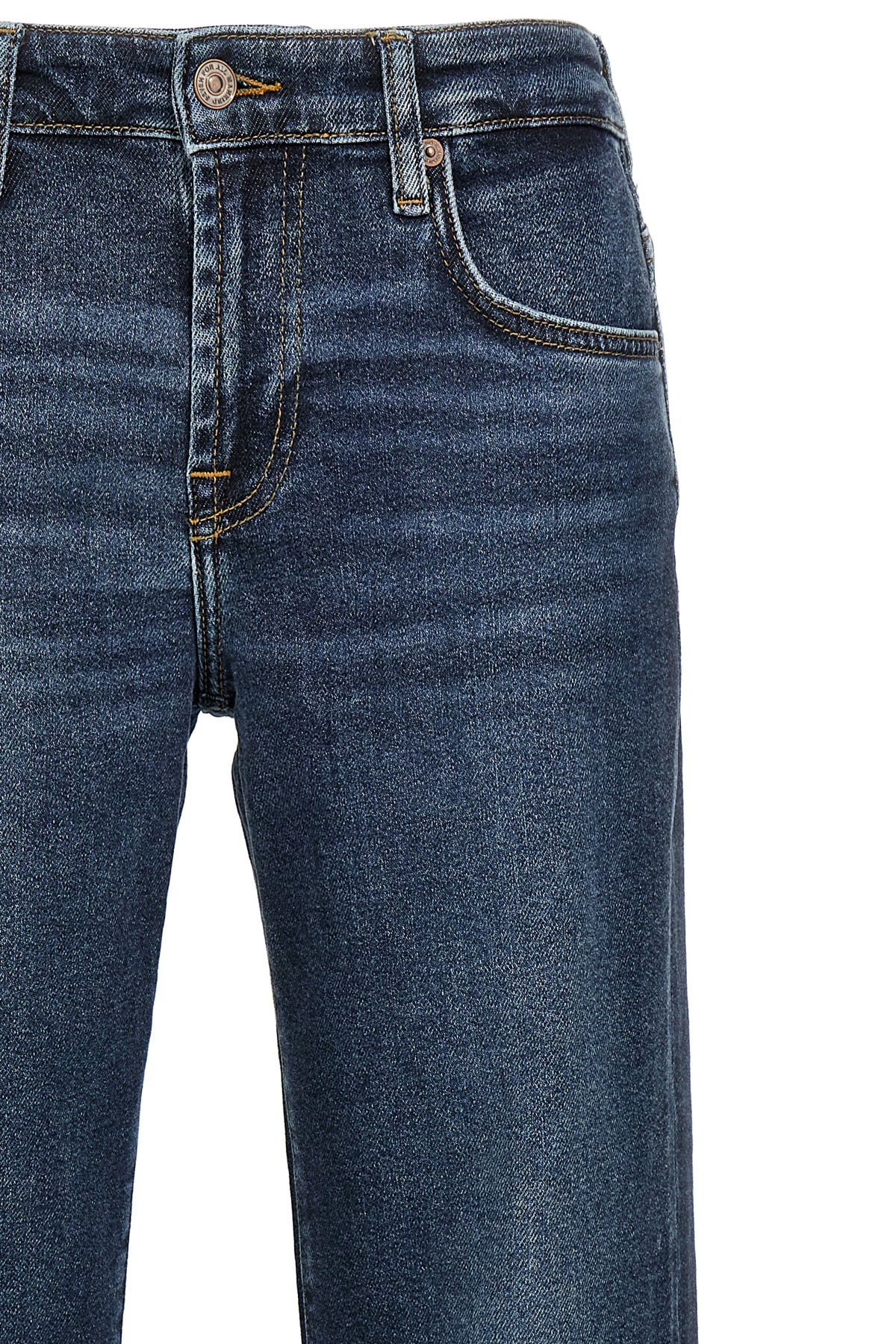 7 For All Mankind Faded Jeans Contrast Stitching In Blue