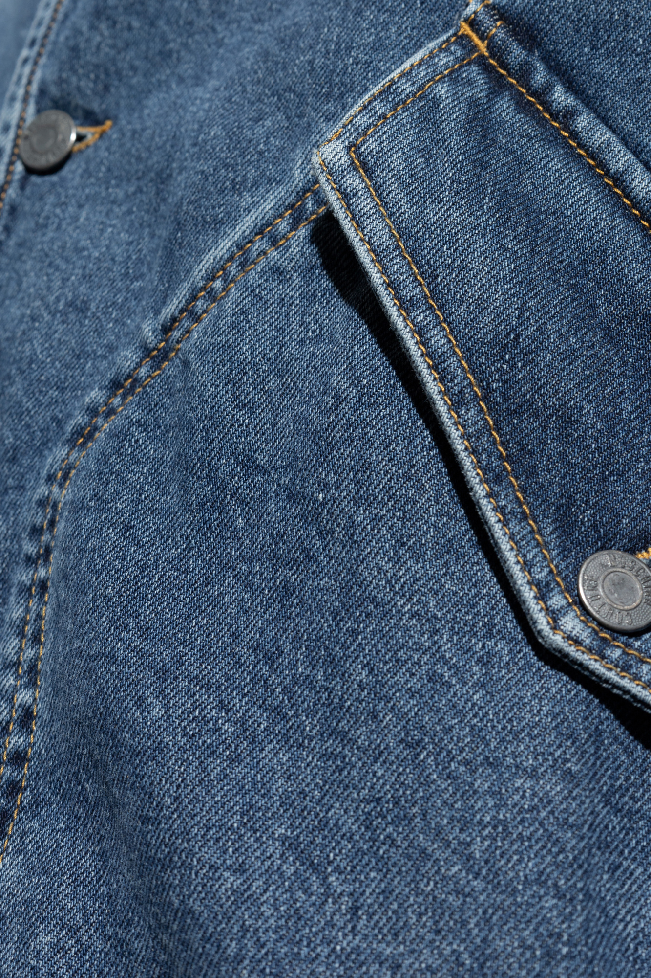 Moschino Blue Barcode Patch Denim Bomber Jacket In Blue