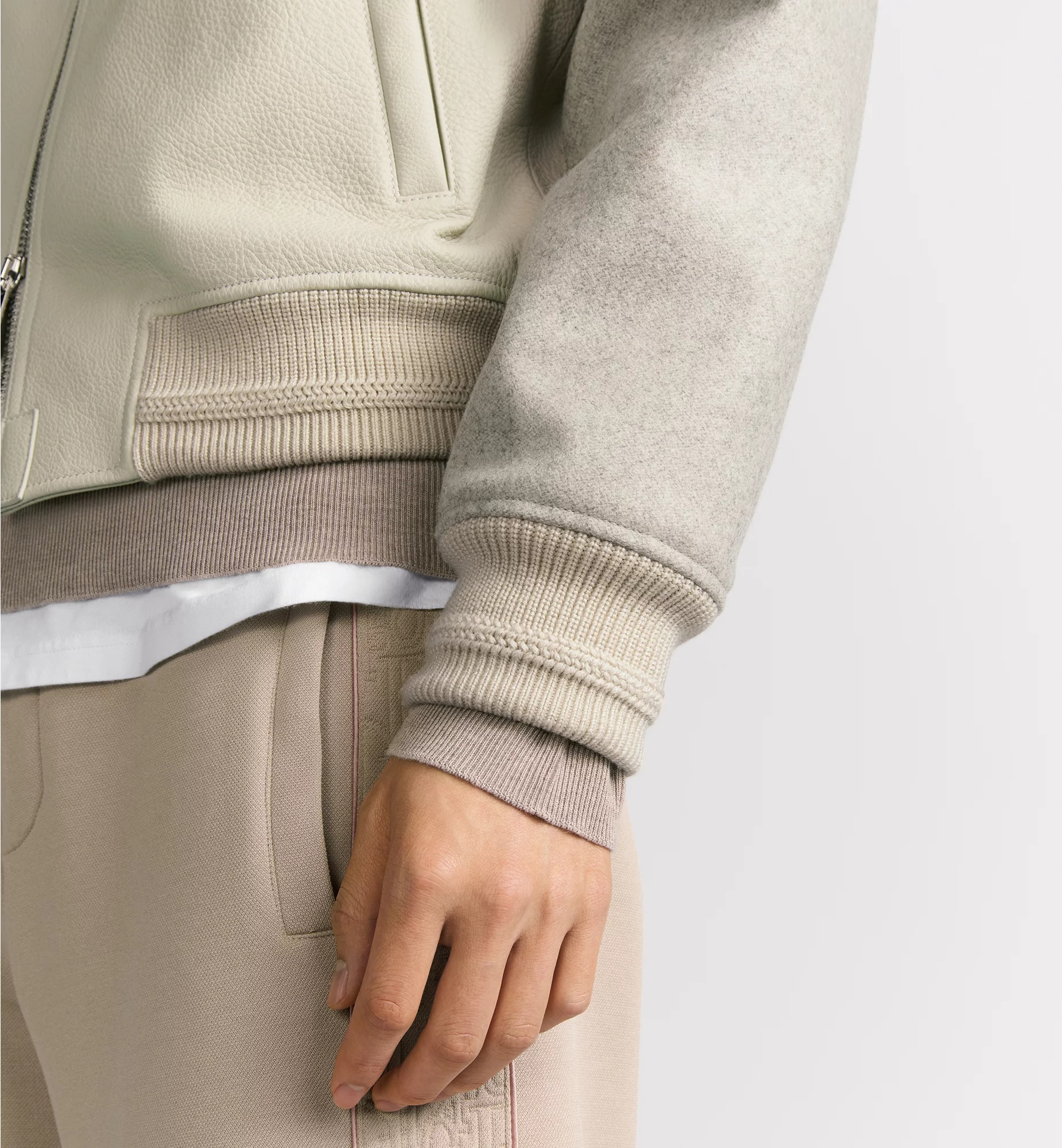 Dior Cd Icon College Style Jacket In Nude