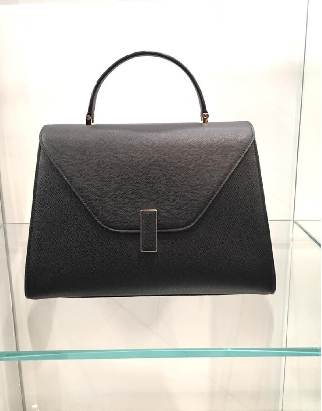 Valextra Oversized Envelope Tote In Black