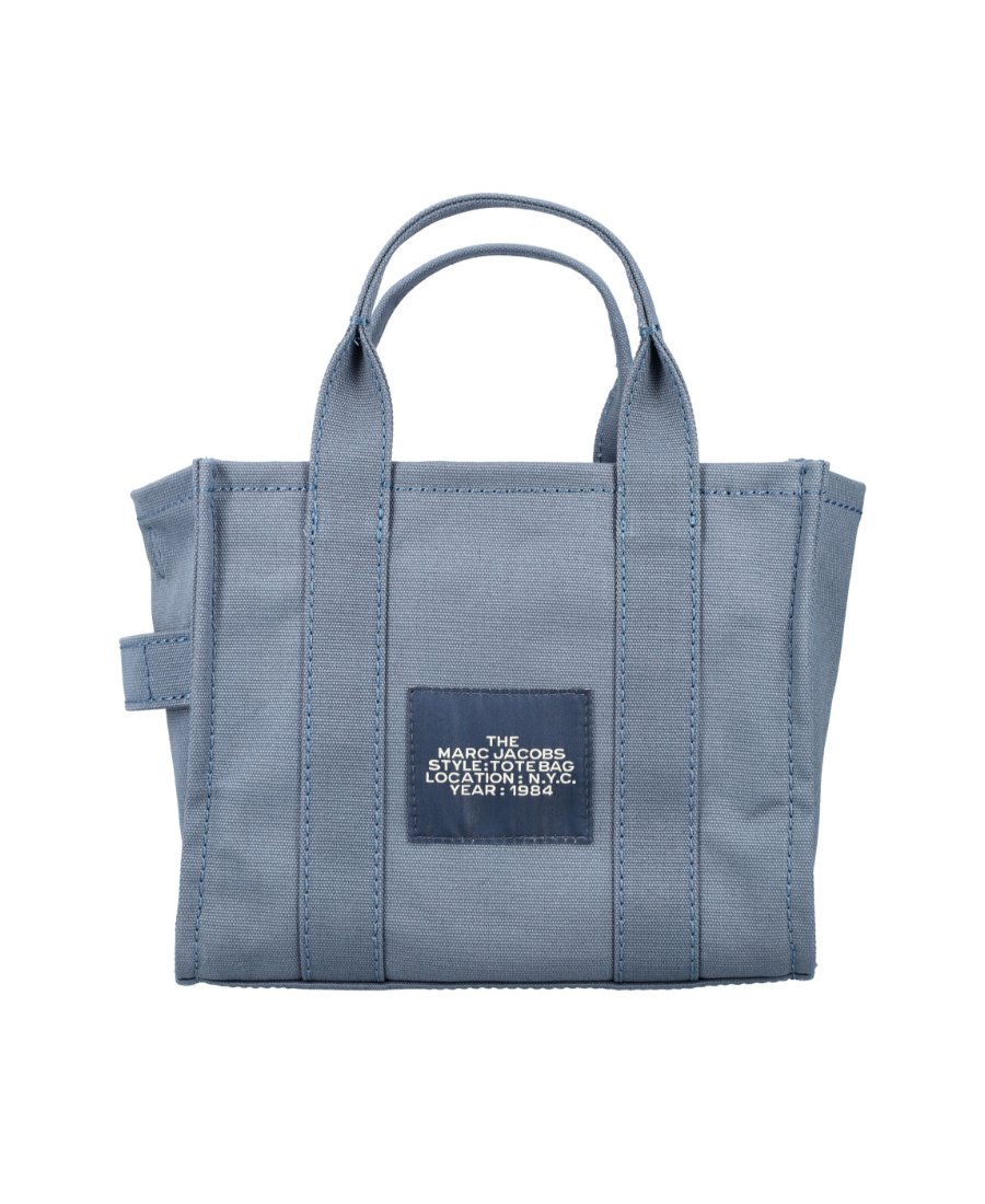 Marc Jacobs Air Force Blue Canvas Mini The Tote Bag Handbag In Blue