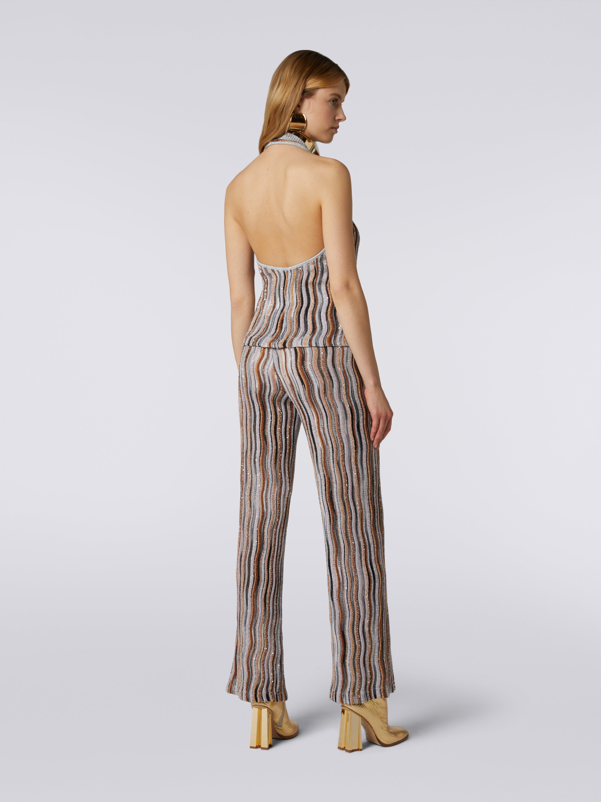 MISSONI ZIGZAG SEQUINED FLARED TROUSERS