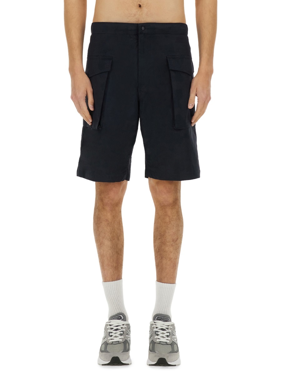 Shop Aspesi Lou Bis Poplin Pocket Shorts