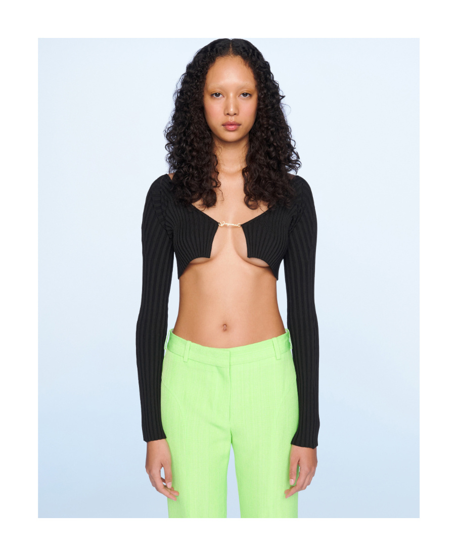 Jacquemus Le Maille Pralu Sweaters And Cardigans In Black