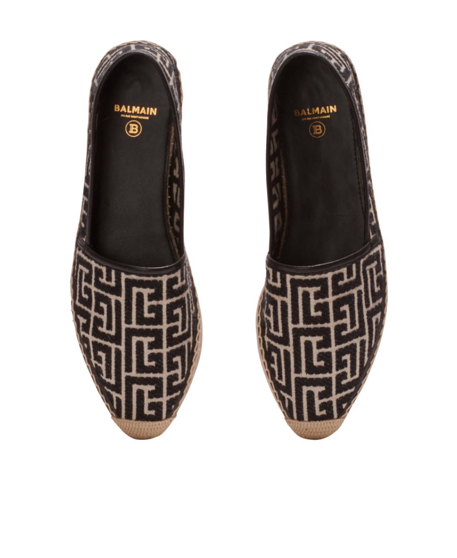 Balmain Jacquard Monogram Alex Espadrilles