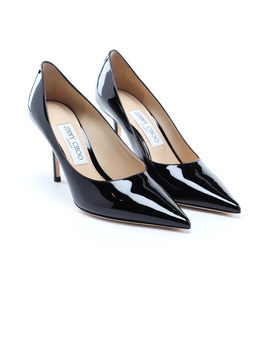 Jimmy Choo Love 85 Pointed Pumps In Nappa Leather And Mesh In Black