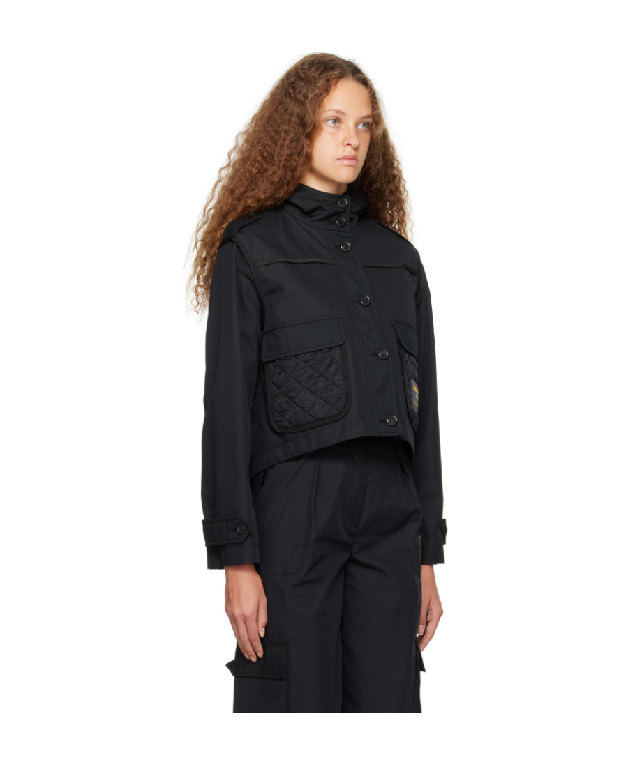 Moschino Black Paneled Jacket In Black