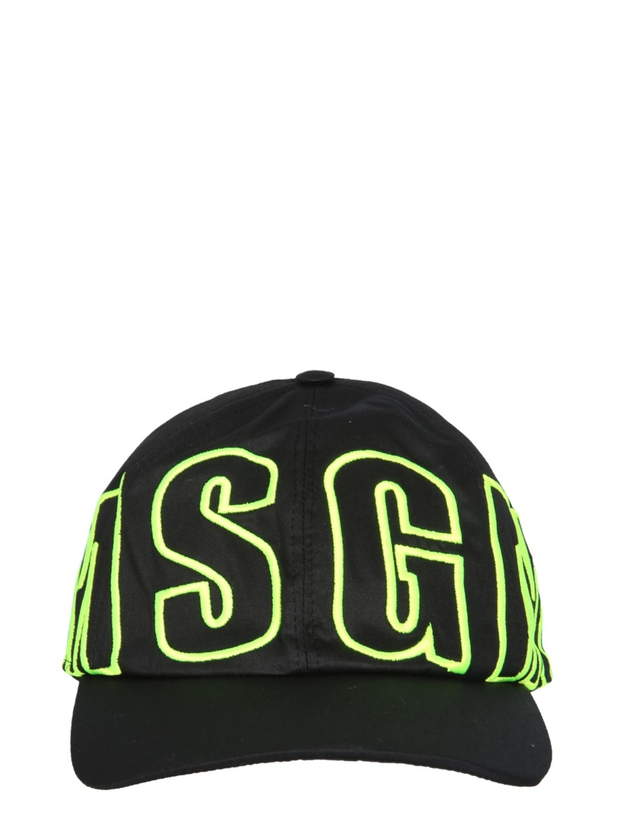 Msgm Man Hat Black Size Onesize Cotton In Black