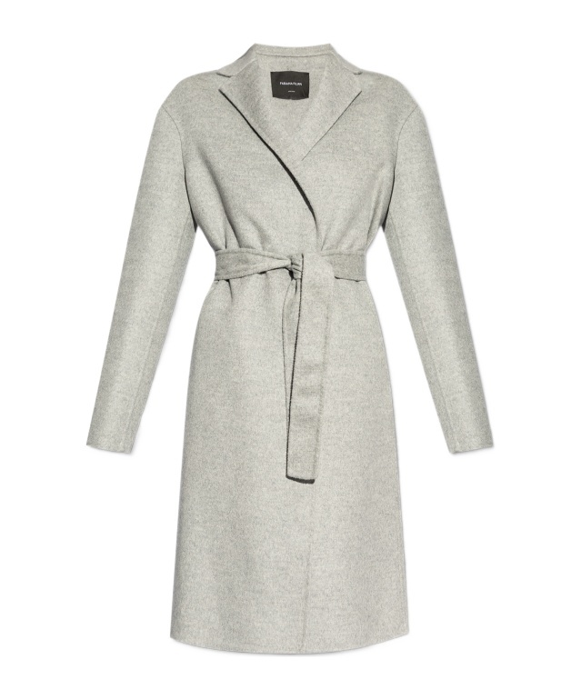 Shop Fabiana Filippi Mid-lenght Coat In White