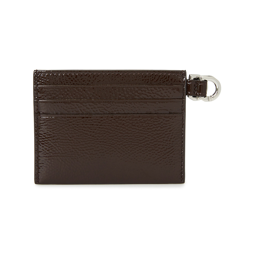 Givenchy Logo Card Holder In Brown