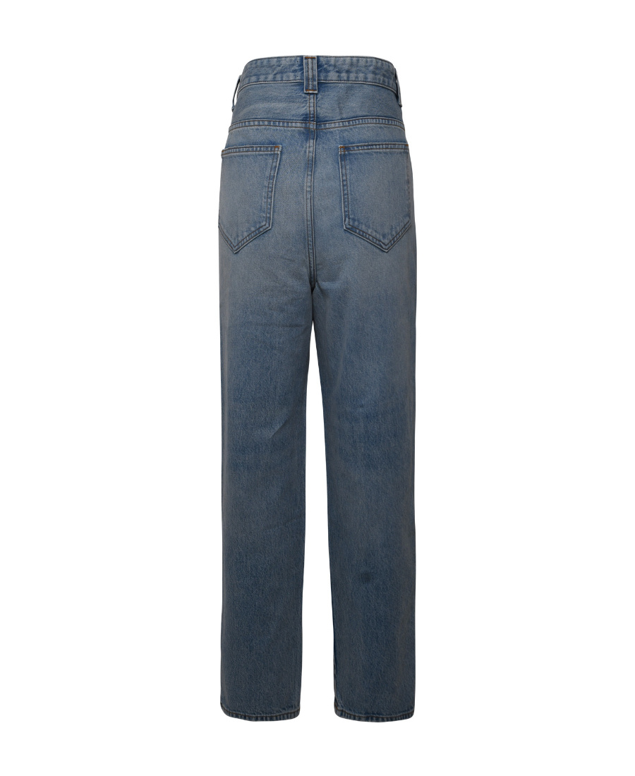 KHAITE BELT RING DENIM TROUSERS