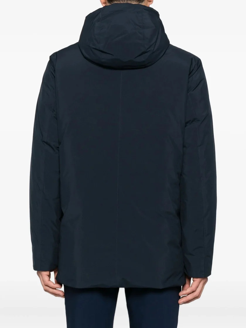 Woolrich Lined Lightweight Cotton Blend Utility Jacket In Black