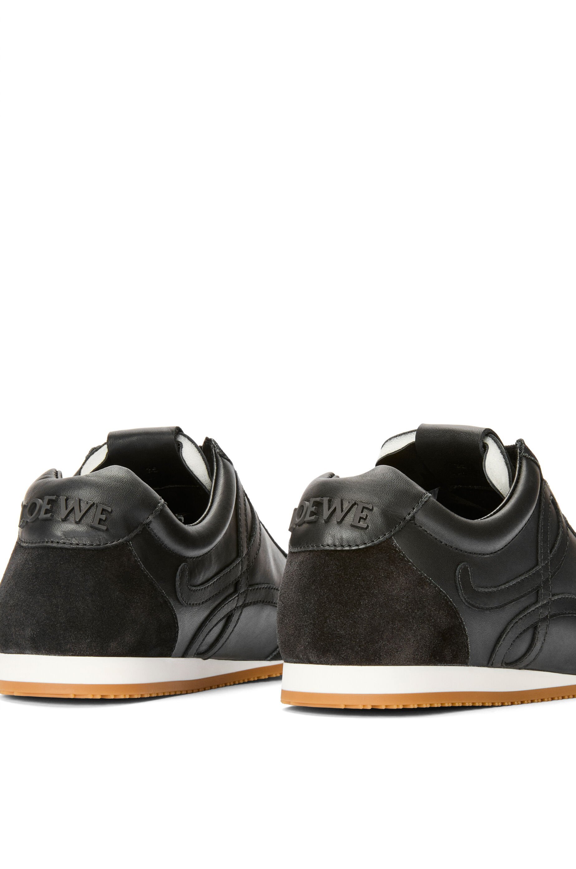 Loewe Ballet Runner 2.0 Suede-trimmed Leather Sneakers In Black